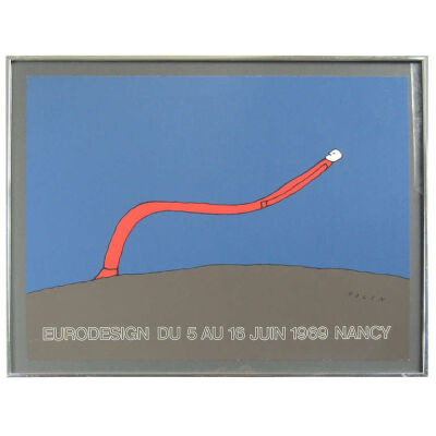 1969 Jean-Michel Folon Pop Artist "Nancy" Serigraph