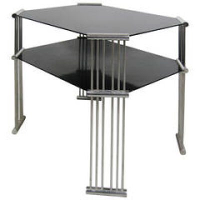 Machine Age Art Deco Double Tiered Side Table
