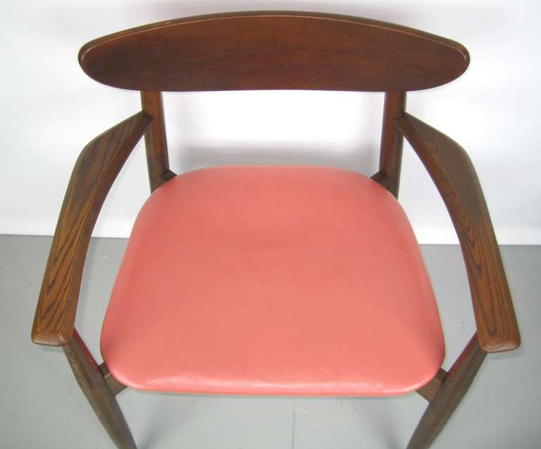 Pair of Mid-Century Modern Teak Chairs, Fur Seats - Image 10