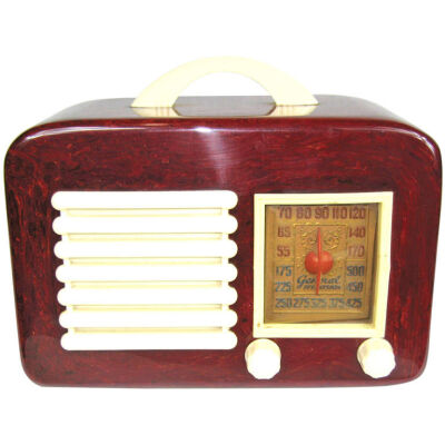 1940 Red General Television Catalin / Bakelite Tube Radio